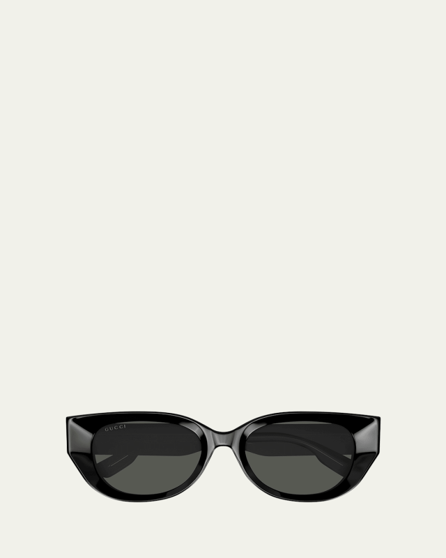 Beveled Recycled Acetate Cat-Eye Sunglasses